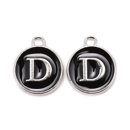 Platinum Plated Alloy Charms LS-ENAM-S118-02D-P-1