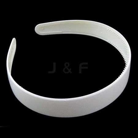 Plain White Plastic Hair Band Finding X-PJH097Y-1-1