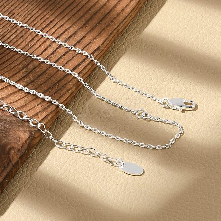 Brass Cable Chain Necklaces for Women Men KK-B129-30S-1