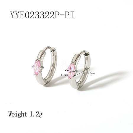 Elegant Stainless Steel Hoop Earrings QA3505-7-1