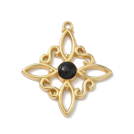 304 Stainless Steel Enamel Pendants STAS-G371-05G-03-1