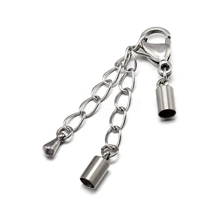 Tarnish Resistant Stainless Steel Chain Extenders and Lobster Claw Clasps STAS-M188-05-1