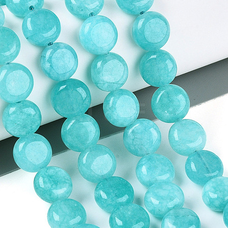Dyed Natural White Jade Beads Strands G-T143-16F-1
