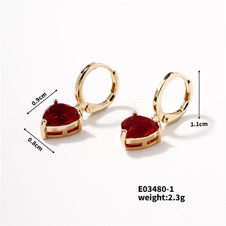 Cute and Stylish European American Heart Hoop Earrings BY1187-7-1