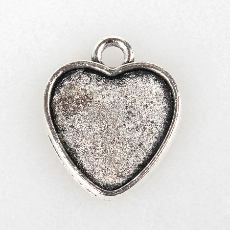 Tibetan Style Alloy Pendant Cabochon Settings TIBEP-N003-13AS-1