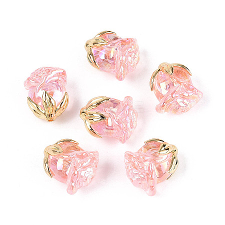 UV Plating Transparent Acrylic Beads MACR-C029-06B-03-1