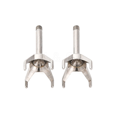 304 Stainless Steel Stud Earring Findings STAS-B091-02C-06P-1