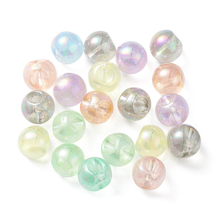 Luminous Transparent Rainbow Iridescent Acrylic Beads LACR-K001-02-1