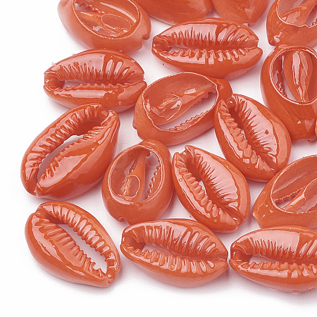 Natural Cowrie Shell Beads X-SHEL-T007-74D-1