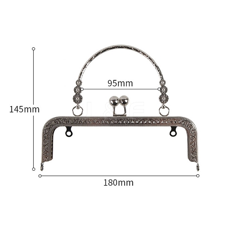 Alloy Kiss Lock Purse Frame Handle PW-WG82AEE-15-1