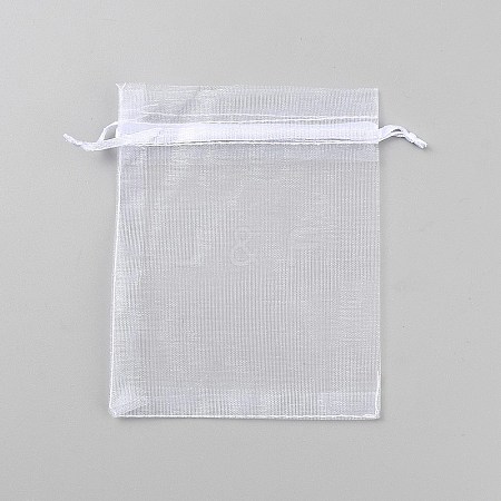 Rectangle Organza Drawstring Gift Bags with Ribbon OP-WH20005-01A-1
