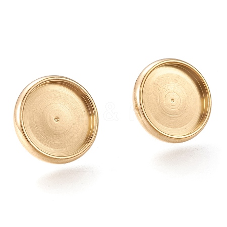 Ion Plating(IP) 304 Stainless Steel Stud Earring Settings STAS-I162-02E-G-1
