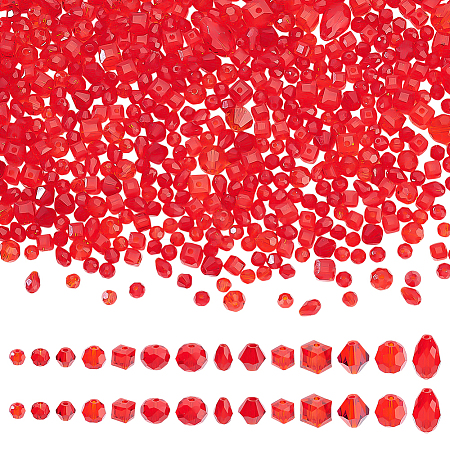 810Pcs 14 Styles Faceted Glass Beads GLAA-ME0001-09-1
