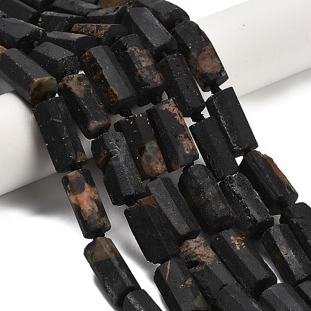 Natural Black Tourmaline Beads Strands G-F716-01-B02-1
