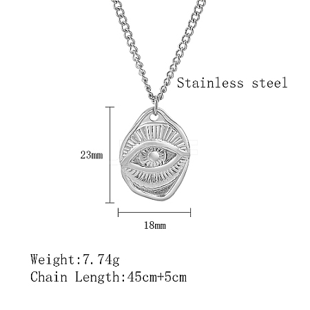 304 Stainless Steel Pendant Necklaces QZ6999-4-1
