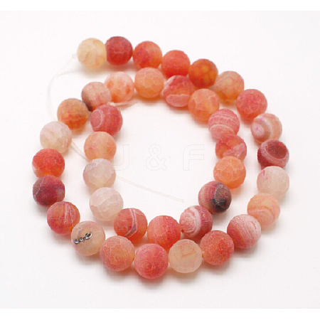 Natural Weathered Agate Beads Strands G-G589-6mm-15-1