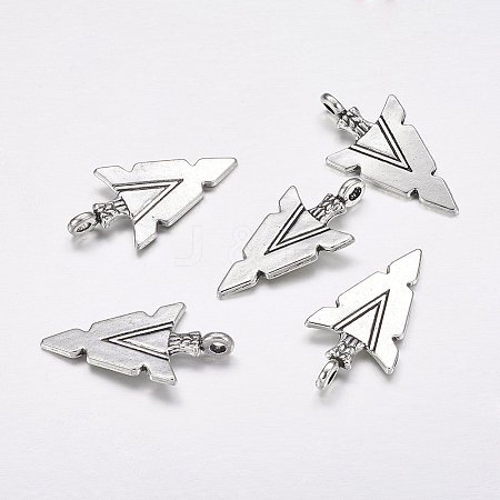 Tibetan Style Alloy Triangle Pendants X-TIBEP-2279-AS-LF-1