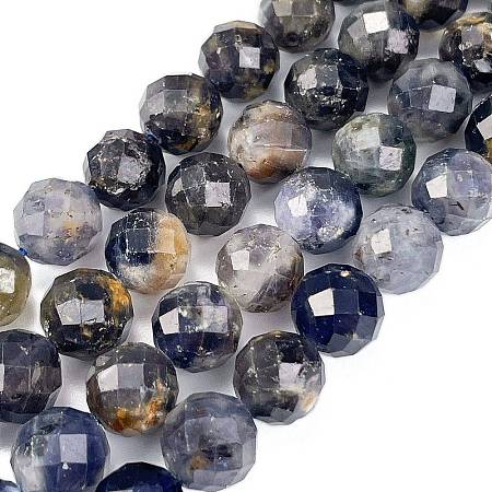 Natural Iolite Beads Strands G-C127-A05-05-1