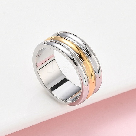 304 Stainless Steel Cuff Open Rings for Women RJEW-B158-02GP-02-1