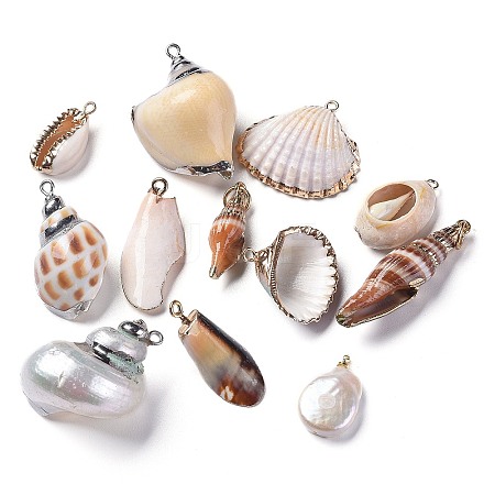 Natural Shell Pendants BSHE-XCP0001-03-1