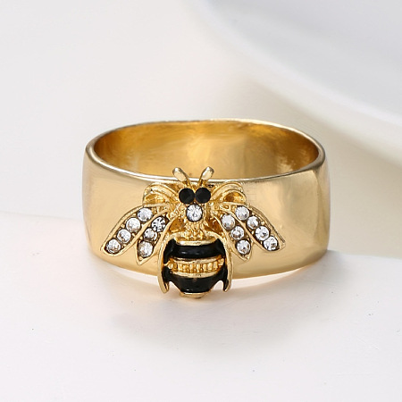 Zinc Alloy and Rhinestone Finger Rings FS-WGB1C3B-04-1