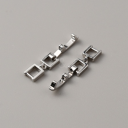 Brass Fold Over Clasps LS-KK-WH0046-51P-1