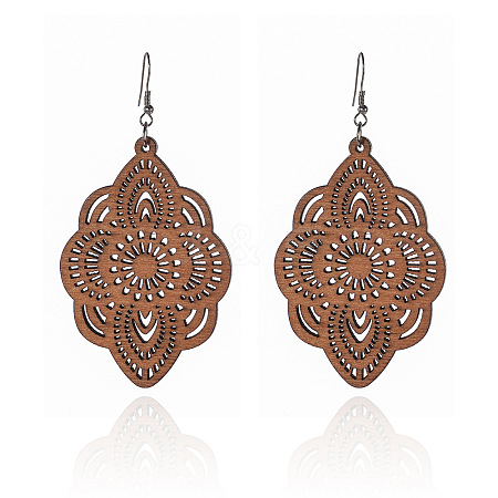 Wood & Iron Dangle Earrings FS-WG31712-03-1