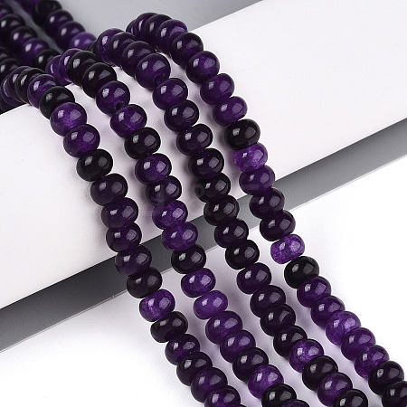 Dyed Natural White Jade Beads Strands G-T139-59A-03-1