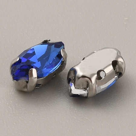 Horse Eye Shape Sew on Rhinestone FIND-WH0128-93A-03-1