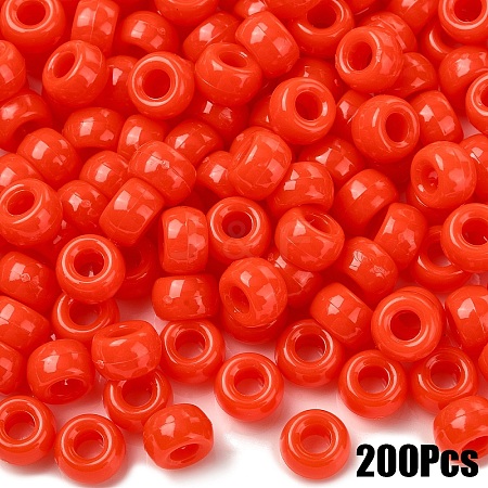 200Pcs Opaque Plastic Beads KY-YW0001-79D-1