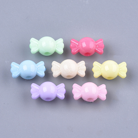 Opaque Solid Color Acrylic Beads MACR-T030-16-1