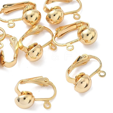 SHEGRACE Brass Clip-on Earring Findings XGR0066G-53G-1