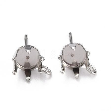 Non-Tarnish 304 Stainless Steel Stud Earring Settings STAS-B004-01P-A-1