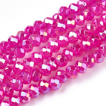 Baking Painted Glass Beads Strands DGLA-A034-J2mm-B11-1