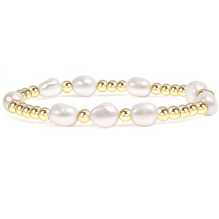 Temperament Magnet Gold Elastic Bracelet Baroque Imitation Pearl Multi layered Layered Bracelet Small and Popular Bracelet BK8855-6-1