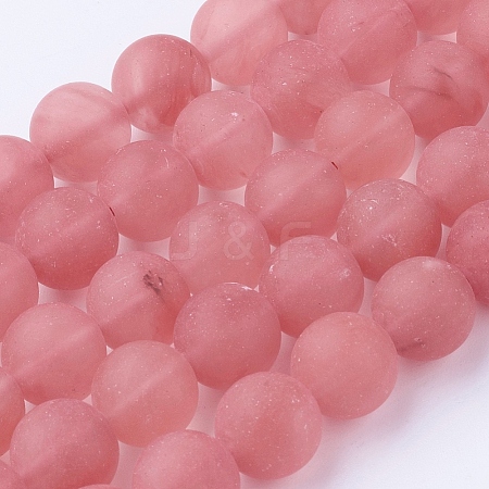 Watermelon Stone Glass Bead Strands G-G735-44F-10mm-1