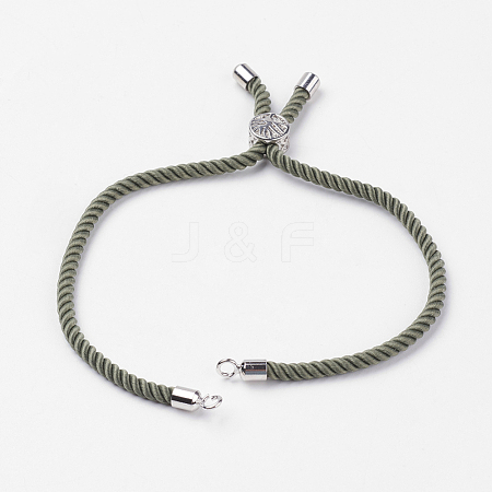 Nylon Twisted Cord Bracelet Making MAK-K006-03P-1