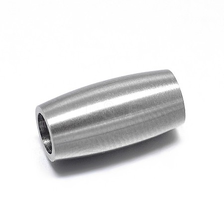 Tarnish Resistant Column 304 Stainless Steel Magnetic Clasps with Glue-in Ends LS-STAS-D059-15C-1