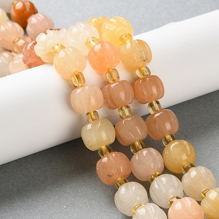 Natural Golden Silk Jade Beads Strands G-B135-B01-01-1