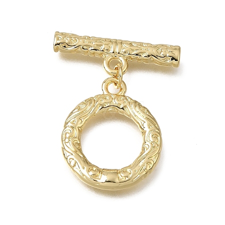 Brass Toggle Clasps KK-CJC2732-01B-G-RS-1