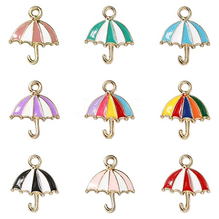 45Pcs 9 Colors Alloy Pendants ENAM-CJ0002-73-1