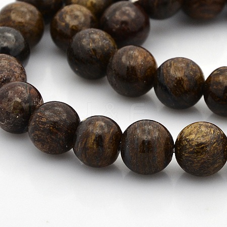 Natural Bronzite Round Beads Strands G-N0120-15-10mm-1