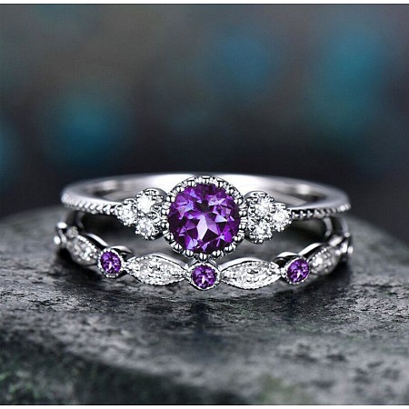 Alloy Micro Pave Cubic Zirconia Finger Rings for Women FS-WG2E042-09-1