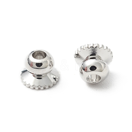 Rack Plating Brass Bead Cap KK-WH0060-03P-1