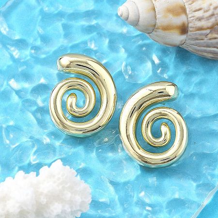 Brass Stud Earrings for Women EJEW-U035-05G-1