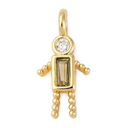 Brass Micro Pave Cubic Zirconia Pendants ZIRC-I356-17G-A12-1