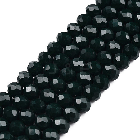 Opaque Solid Color Glass Beads Strands EGLA-A034-P10mm-D12-1