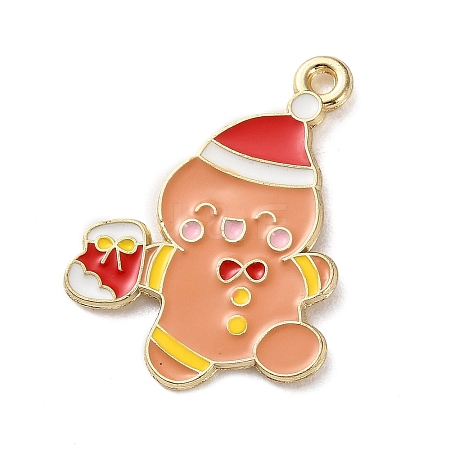 Christmas Theme Alloy Enamel Pendants ENAM-K074-03D-1