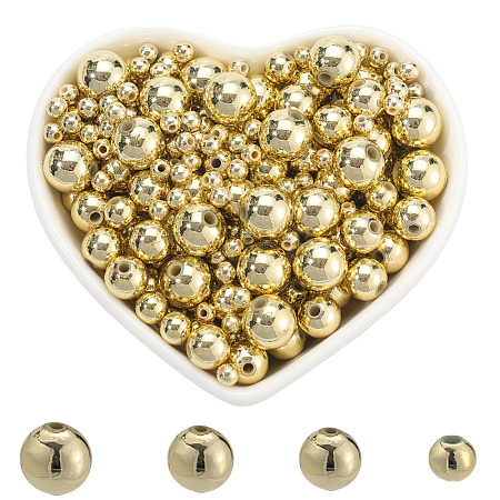 1000Pcs 4 Styles ABS Plastic Beads KY-SP0001-45G-1