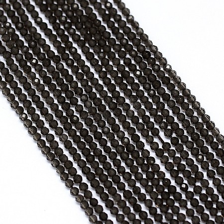 Natural Smoky Quartz Bead Strands G-G914-2mm-24-1